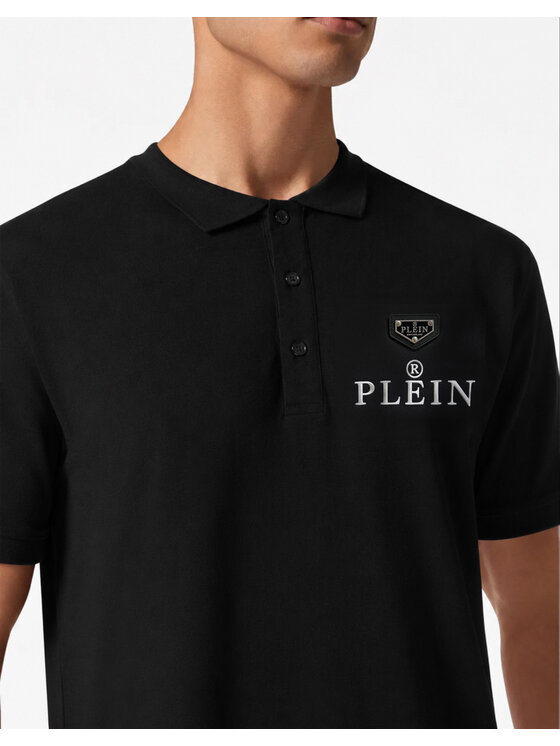 PHILIPP PLEIN PHILIPP PLEIN Polo 31624 Czarny Slim Fit