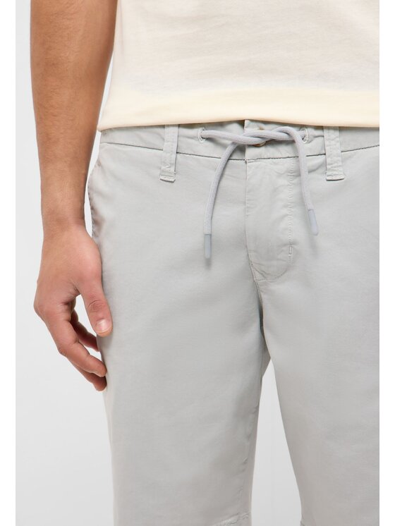 Mustang Mustang Pantaloncini di tessuto Portland Shorts Grigio Slim Fit