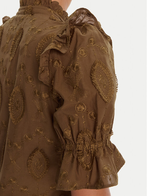 Bruuns Bazaar Bruuns Bazaar Blúz Canterbury Caro BBW4507 Barna Regular Fit