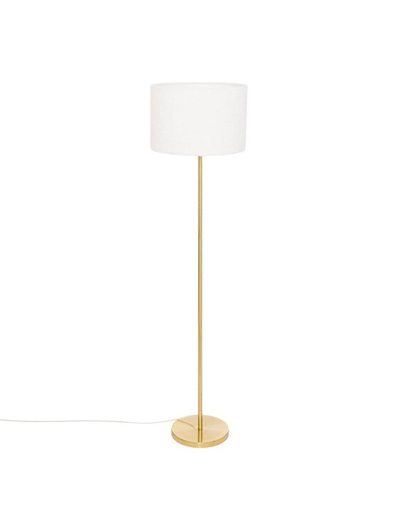 MIAhome MIAhome Lampa podłogowa złota z kloszem bouclé 150 cm Złoty
