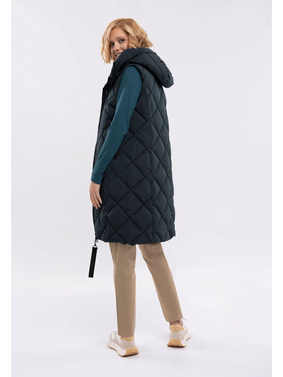 Volcano Volcano Bezrękawnik V-LEA Turkusowy Regular Fit