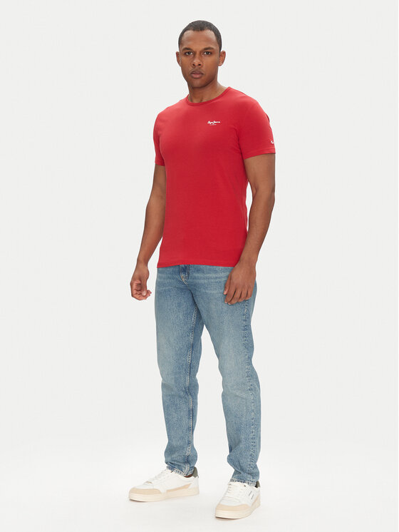 Pepe Jeans Pepe Jeans T-Shirt Original Basic PM508212 Červená Slim Fit