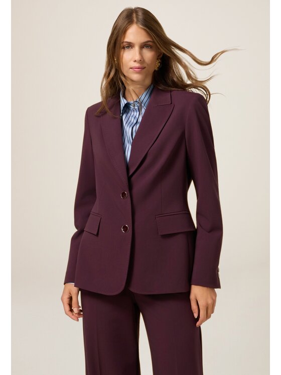 Oltre Oltre Giacca di transizione Q797R104591N036 Bordeaux A-Line Fit