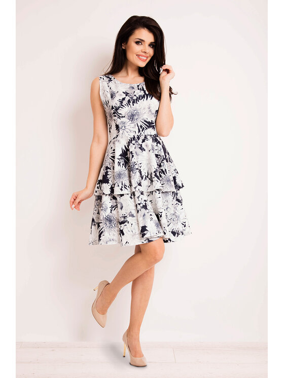 Infinite You Infinite You Sukienka letnia M126 Granatowy Basic Fit