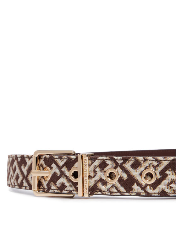 Tommy Hilfiger Tommy Hilfiger Gürtel Th Square 2.5 Jacquard AW0AW18894 Braun