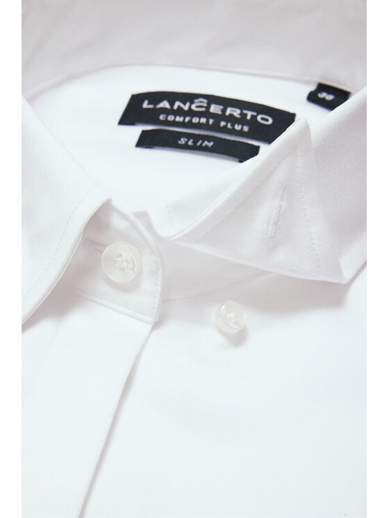 Lancerto Lancerto Koszula Koszula Damska Biała Bawełniana Varda Slim KO073224000067 Biały Slim Fit