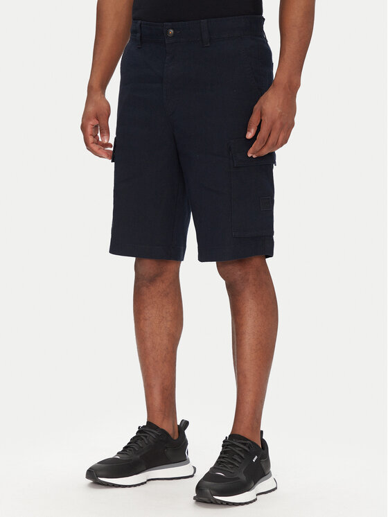 BOSS BOSS Šortky z materiálu Sisla-9 50536888 Tmavomodrá Slim Fit