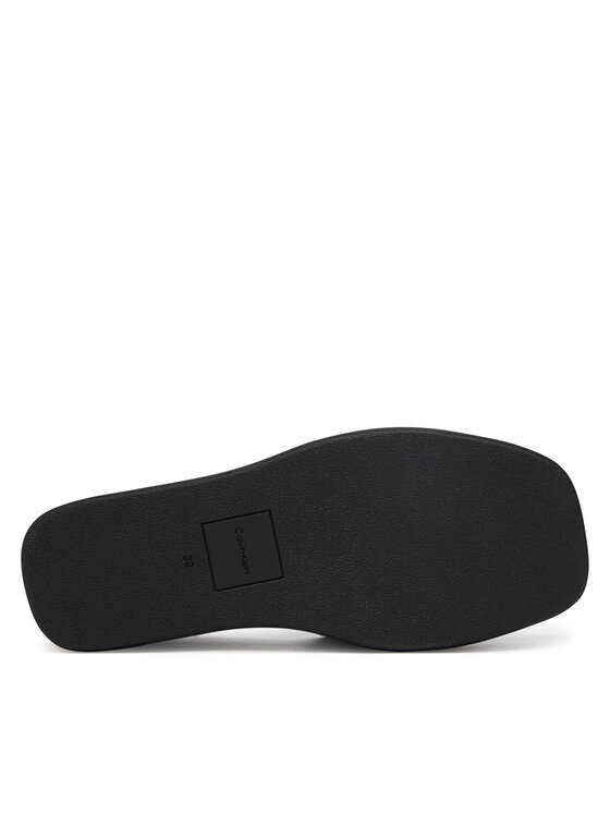 Calvin Klein Calvin Klein Klapki Wedge 70 Sndl Canv Mg HW0HW03134 Czarny