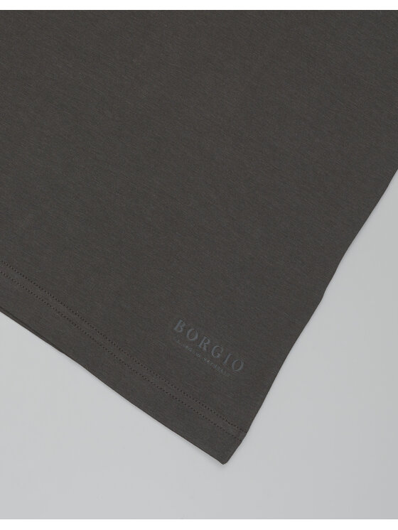 Borgio Borgio T-Shirt covo Zielony Slim Fit