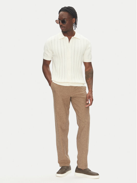 Lindbergh Lindbergh Ζακέτα 30-804114 Εκρού Slim Fit