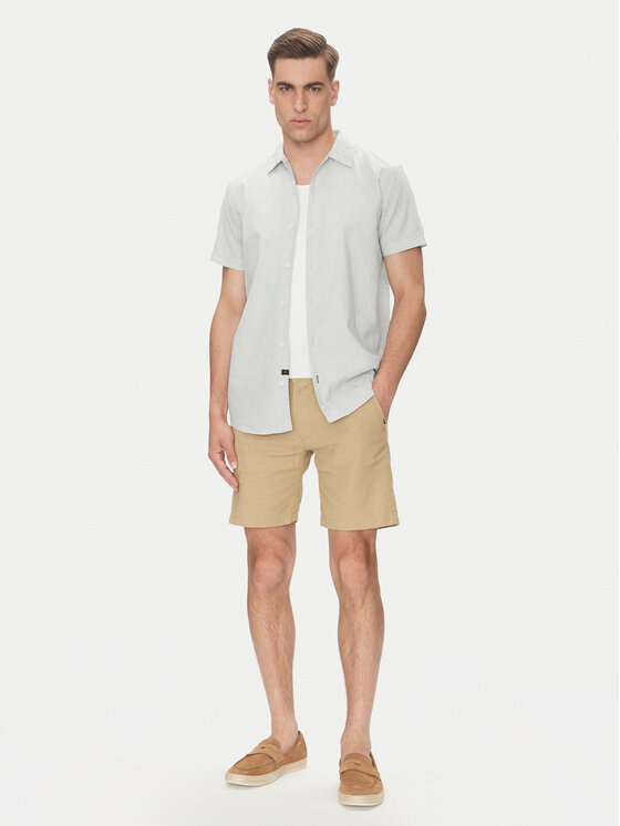 INDICODE INDICODE Koszula Giulionus 20-402 Szary Regular Fit