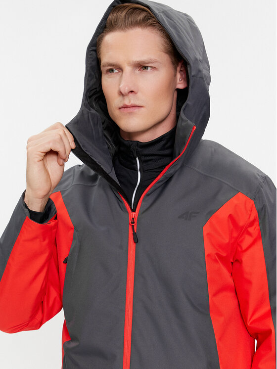 4F 4F Skijaška jakna 4FAW23TTJAM306 Crvena Regular Fit