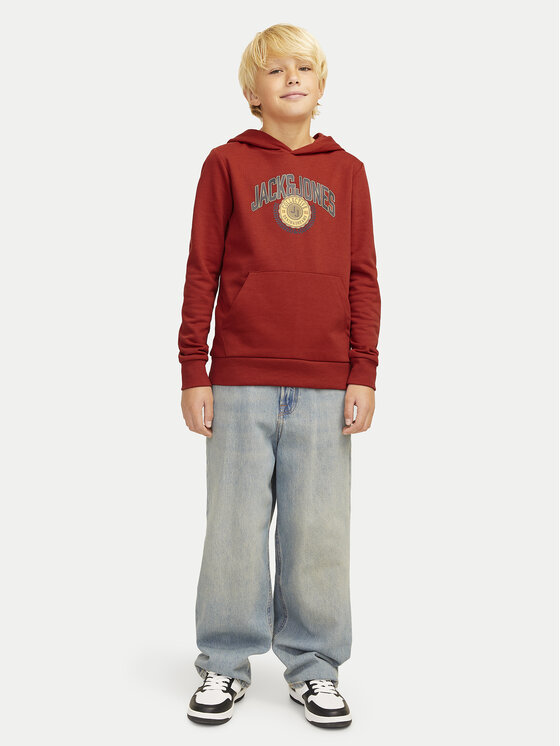 Jack&Jones Junior Jack&Jones Junior Pulóver Kam Varsity 12266761 Piros Standard Fit