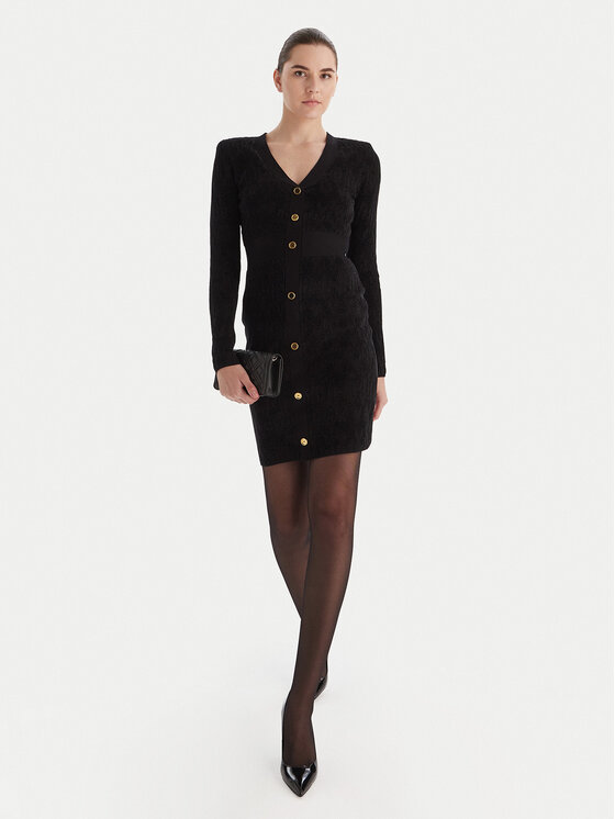 Marciano Guess Marciano Guess Трикотажна сукня 5BGK04 5661Z Чорний Slim Fit