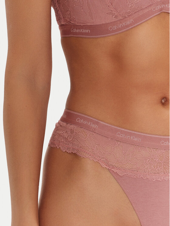 Calvin Klein Underwear Calvin Klein Underwear Stringi 000QF7980E Różowy