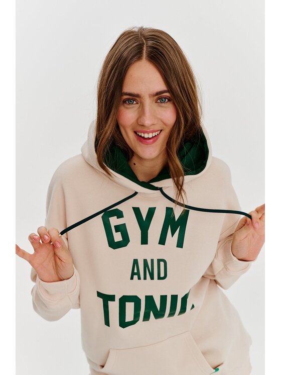 NAOKO NAOKO Mikina Gym & Tonic Bílá Regular Fit
