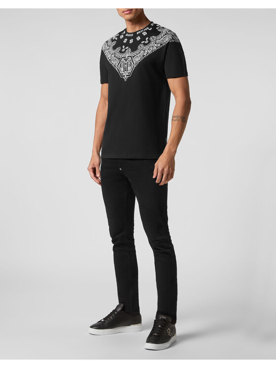 PHILIPP PLEIN PHILIPP PLEIN Tričko 22833 Čierna Regular Fit