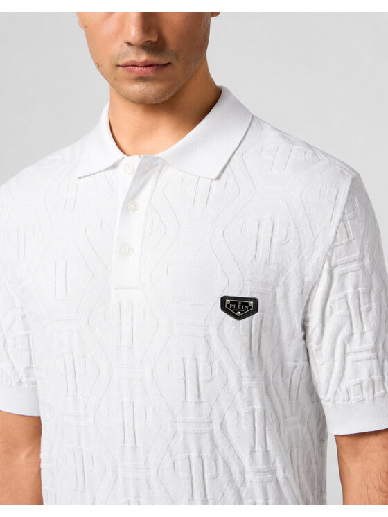 PHILIPP PLEIN PHILIPP PLEIN Polokošile 31668 Bílá Slim Fit
