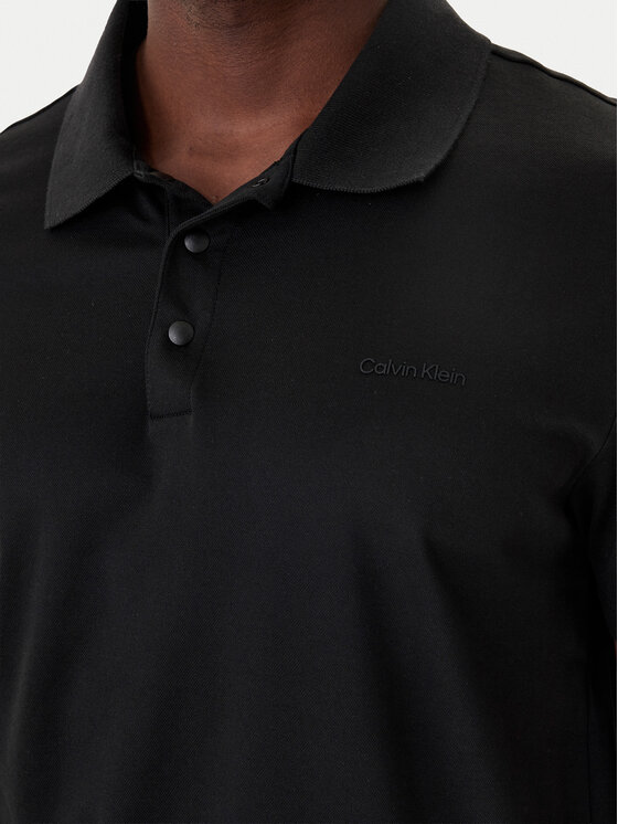 Calvin Klein Calvin Klein Polokošile Birdseye LV04LF208G Černá Regular Fit