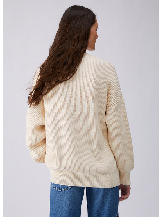 Liu Jo Liu Jo Cardigan CA6194MS042P9572 Crema Loose Fit
