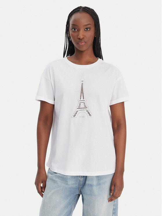 Liu Jo Tricou WA6413 JS904 Alb Regular Fit