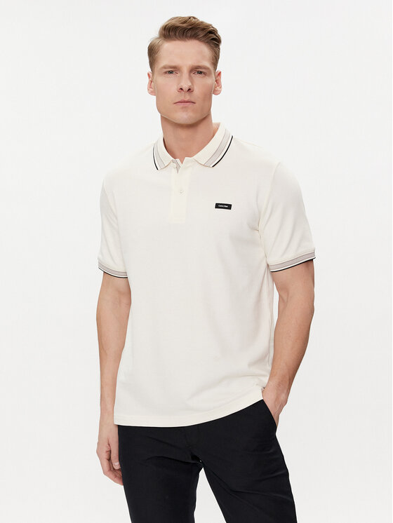 Calvin Klein Polo K10K112469 Écru Regular Fit