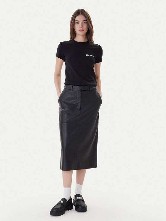 Karl Lagerfeld Jeans Karl Lagerfeld Jeans Тишърт A1W17004 Черен Slim Fit