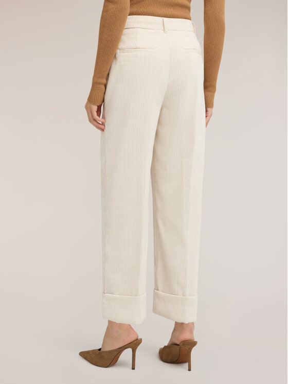 Motivi Motivi Pantaloni di tessuto P08TQ005034N011 Bianco Regular Fit