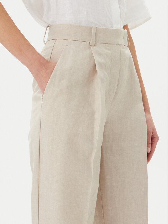 Tommy Hilfiger Tommy Hilfiger Pantaloni di tessuto WW0WW45461 Beige Tapered Fit