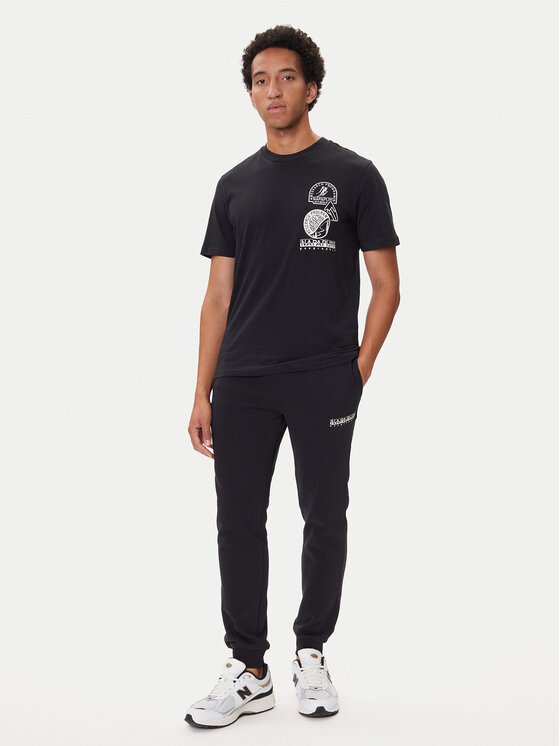 Napapijri Napapijri Marškinėliai S-Funes Ss NP0A88UA Juoda Regular Fit