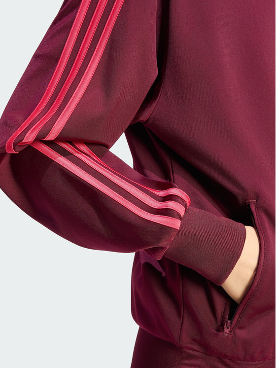 adidas adidas Bluza FIREBIRD Bordowy Loose Fit