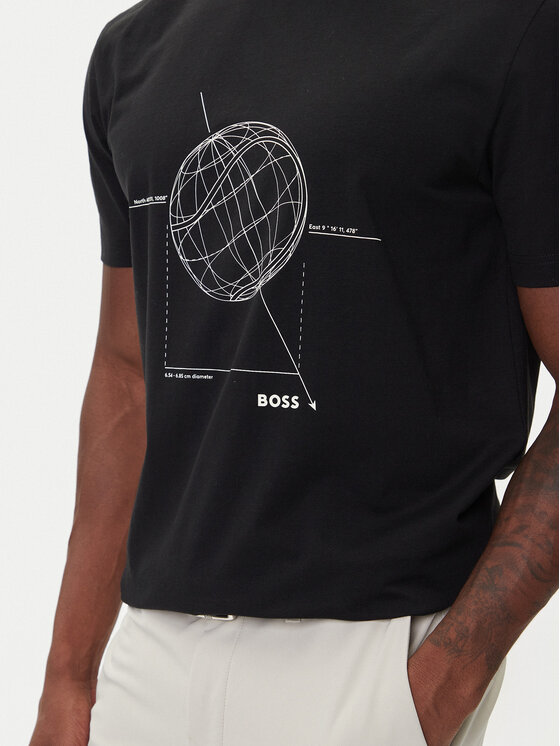 BOSS BOSS Tricou League GRX 50549413 Negru Relaxed Fit