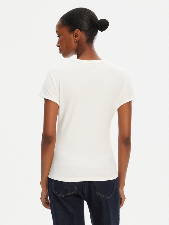 Tommy Hilfiger Tommy Hilfiger T-Shirt WW0WW45731 Εκρού Slim Fit