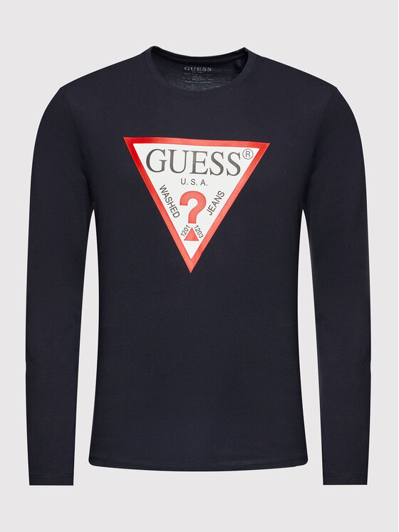 Guess Guess Longsleeve krekls M2YI31 I3Z11 Tumši zils Slim Fit