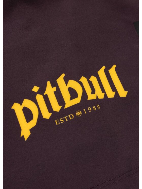 PITBULL PITBULL Szorty sportowe LOGO PALMS Brązowy Regular Fit