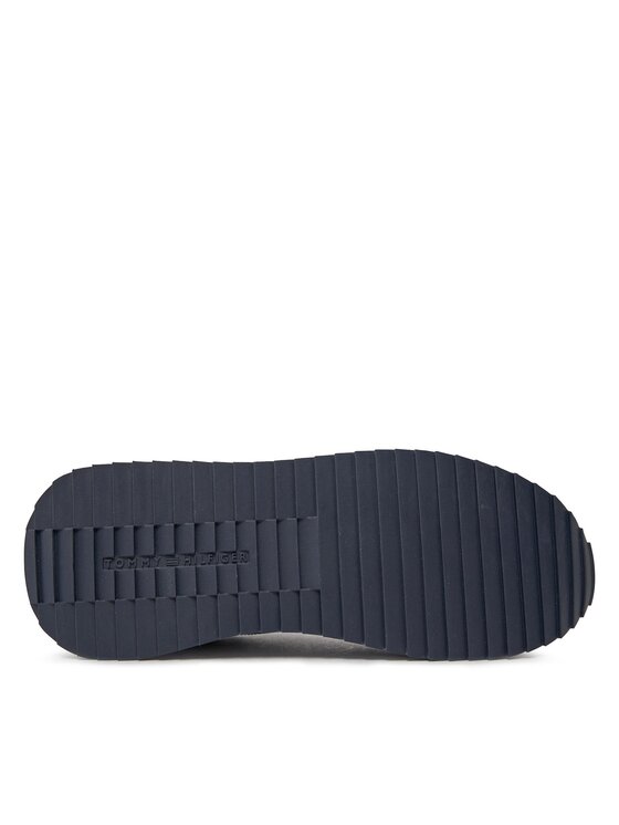 Tommy Hilfiger Tommy Hilfiger Sneakersy Runner Evo Leather FM0FM04714 Granatowy