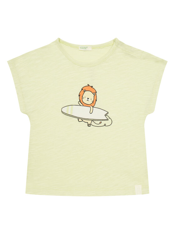 United Colors Of Benetton United Colors Of Benetton Σετ T-Shirt και σορτς 3O7SAK014 Πράσινο Regular Fit