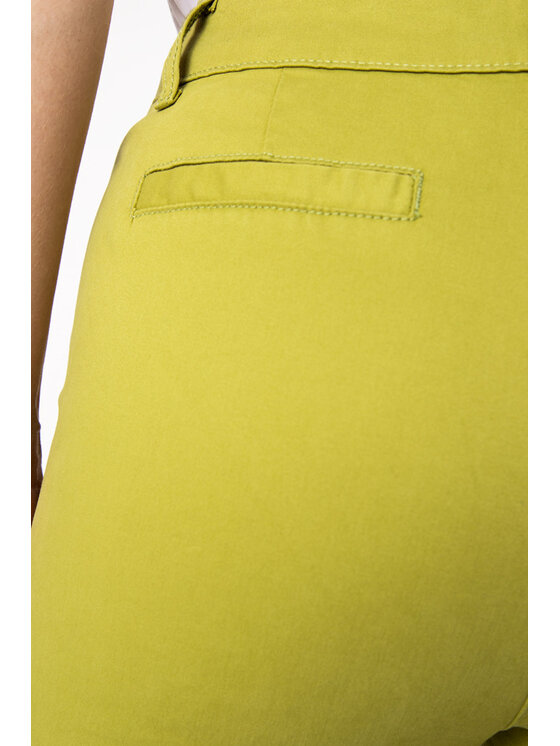 QUIOSQUE QUIOSQUE Kalhoty z materiálu QUIOSQUE 3SS001902 Zelená Regular Fit