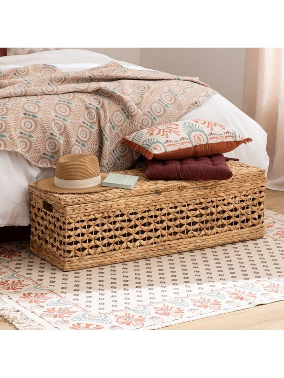 MIAhome MIAhome Organizer Kufer, skrzynia z hiacyntu wodnego Doli 104 cm Brązowy