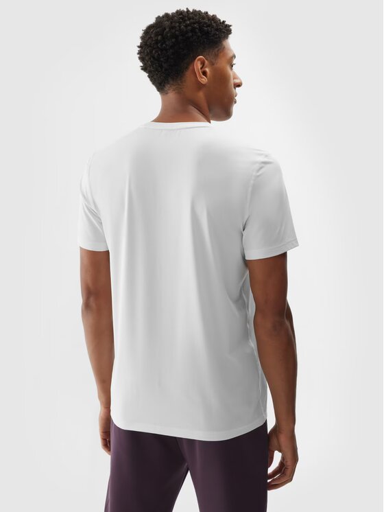 4F 4F Tričko 4FWAW24TFTSM0998-10S Biela Regular Fit
