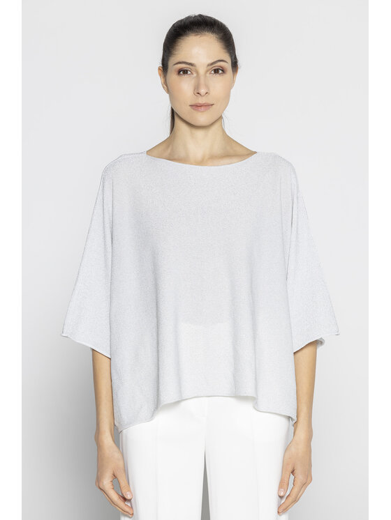 Deni Cler Milano Deni Cler Milano Bluzka T-DC-1340-E2-20-18-1 Biały Loose Fit