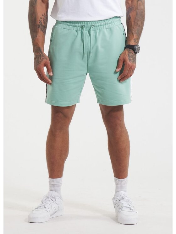 PITBULL PITBULL Szorty materiałowe TAPE NUGGET Zielony Regular Fit
