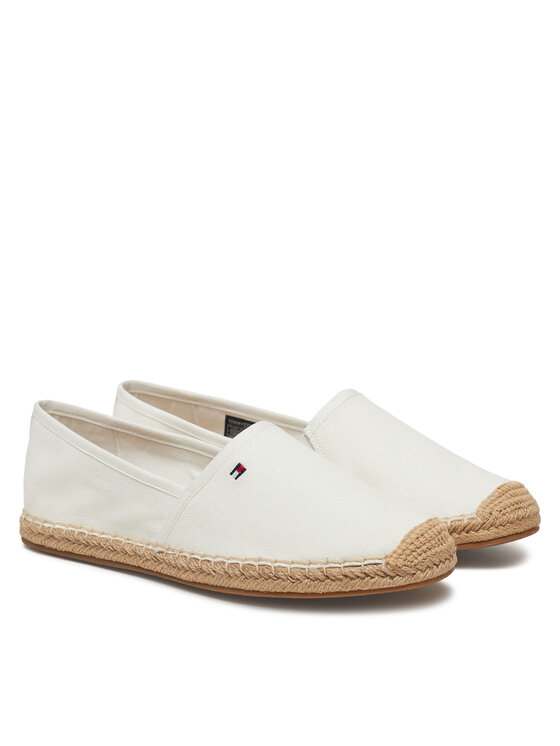 Tommy Hilfiger Tommy Hilfiger Espadrilles Flag Canvas Espadrille FW0FW08541 Écru