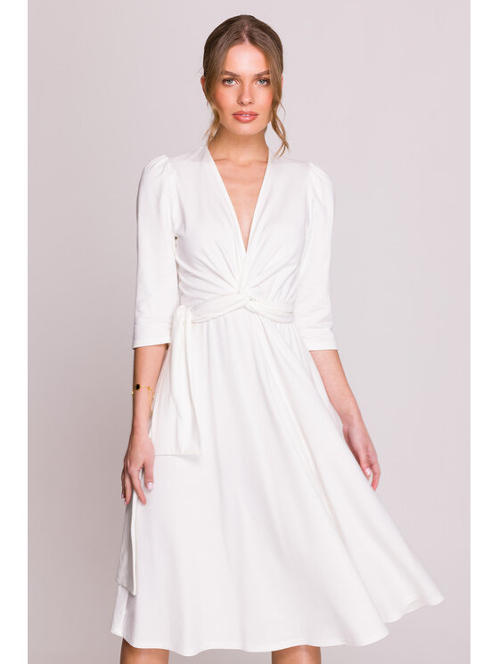 Stylove Stylove Večerní šaty S404 Bílá Premium Fit