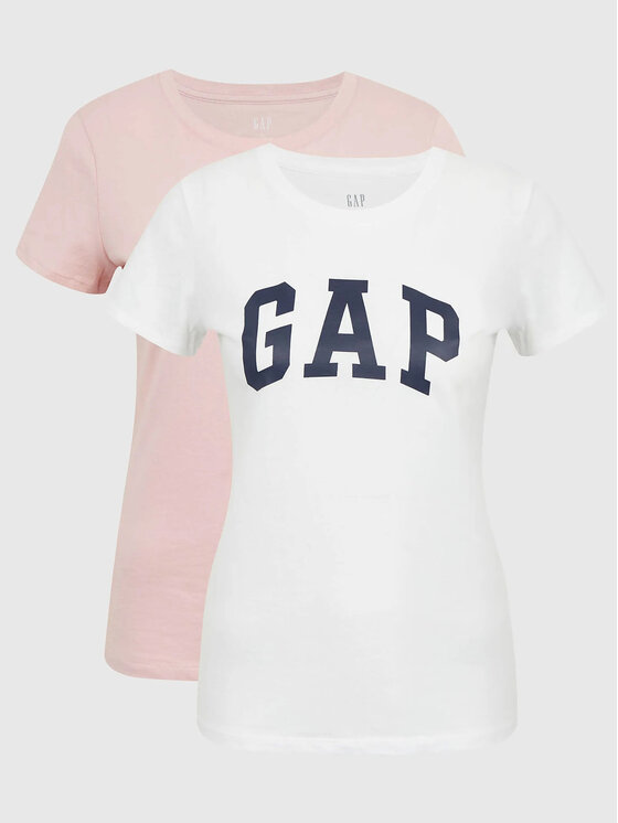 Gap Gap Komplet 2 t-shirtów 548683-02 Różowy Regular Fit
