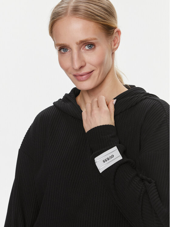 Guess Guess Mikina Aislin V4RQ00 KC2T0 Černá Regular Fit