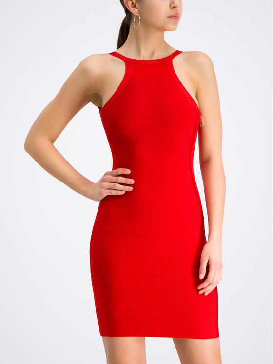 Marciano Guess Marciano Guess Kokteilinė suknelė 92G720 5012Z Raudona Slim Fit