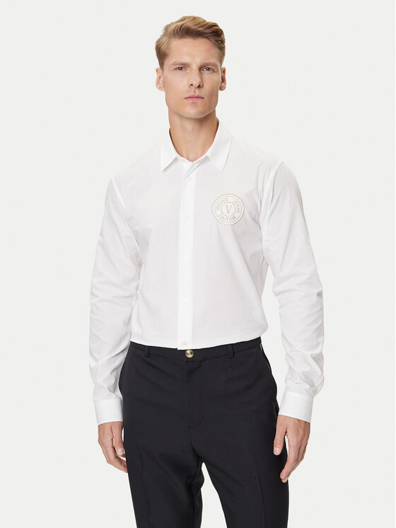 Versace Jeans Couture Versace Jeans Couture Cămașă 79GALKS2 CN00K Alb Slim Fit