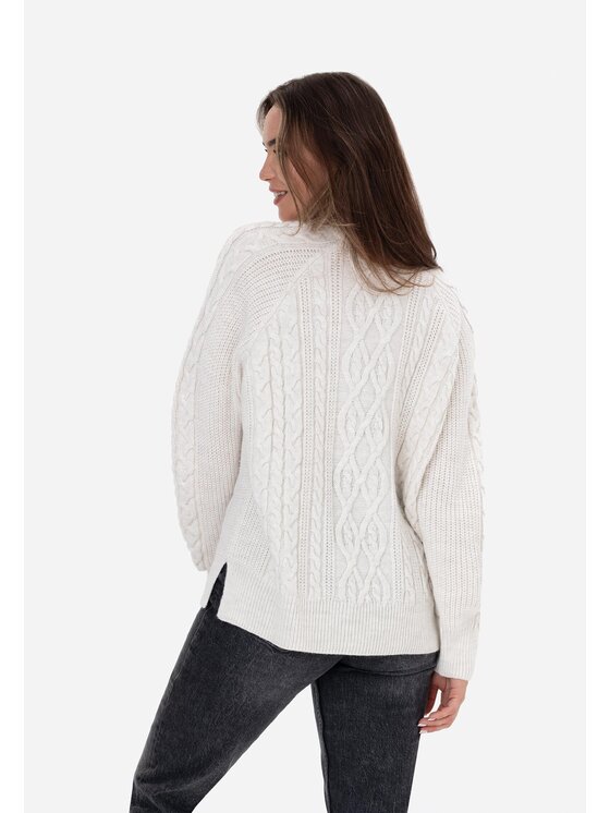 LAURELLA LAURELLA Sweter Laurella 6TU008101 Écru Regular Fit