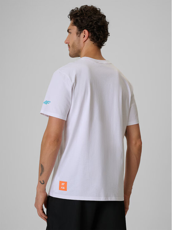 4F 4F T-Shirt FOB SUMMER Biały Regular Fit